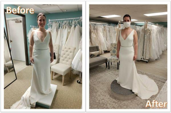 Before and after pictures of this lovely bride. Doesn't she look beautiful?