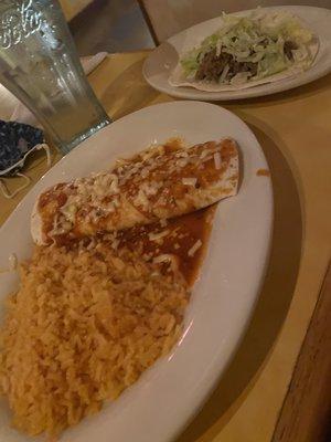 Lunch Special No. 5 (Burrito, Taco, and Rice)