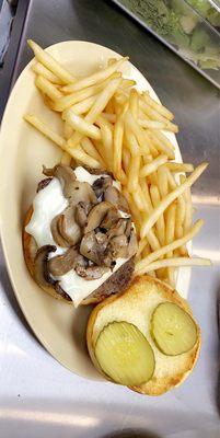 Mushroom Swiss Burger