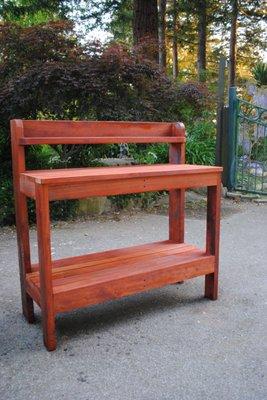 Redwood Potting Bench