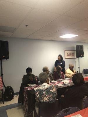 Residents attending Black History Month celebration