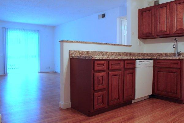 Newly renovated kitchen and interiors with hardwood floors!