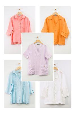 Linen tops by Amelline