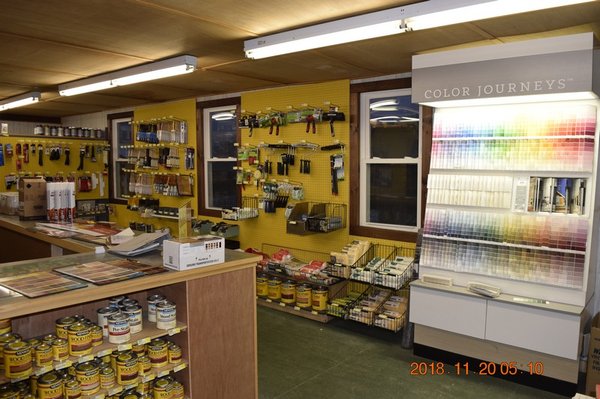 We have paint and paint supplies.