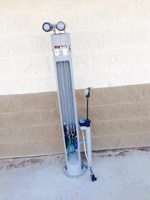 Bicycle repair station in front of restroom (NW Corner)