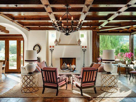 Spanish Style Living Room by Michael Ostrow of Grace Home Furnishings