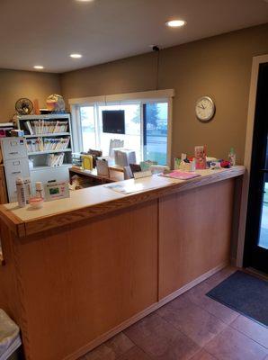 The front desk / greeting area.