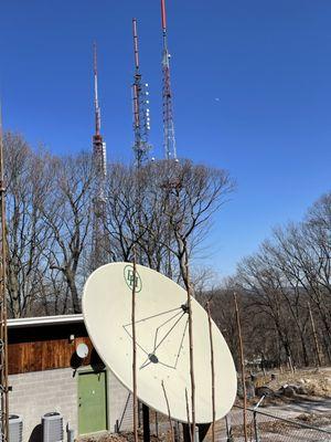 Pretty cool to get to see the broadcast dish up so close!