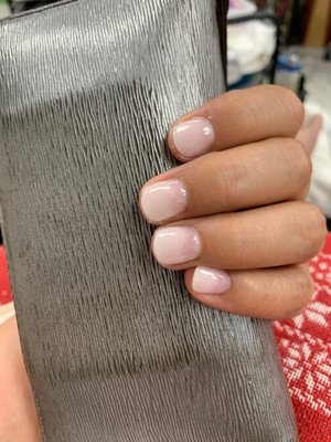 Charlie always delivers . I love his work. Ombré powder on my natural nails. LOVE THEM!!!!