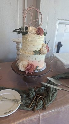 My wedding cake she made for us