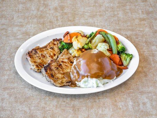 Pork Chops with Mashed Potatos