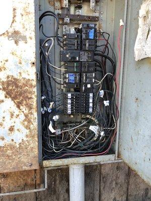 If your electrical panel looks like this we can help clean things up and make sure everything is safe and hazard free!