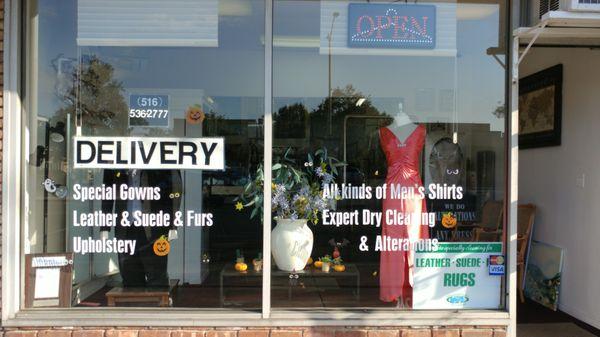 Pickup & Delivery, special garment alterations, UGG Dry Cleaned, Carpets professionally cleaned