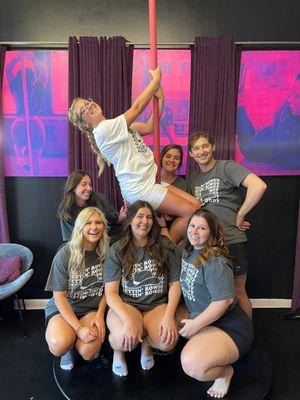 pole dancing party dallas, Birthday pole dance party in Dallas, Dallas birthday pole dance studio, Birthday pole fitness in Dallas