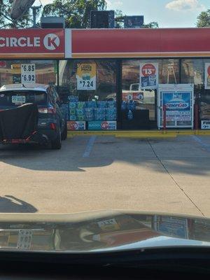 Circle k should not keep there water outside! Very unhealthy drink water in plastic bottles heated up! Keep water cases in the store!!!!