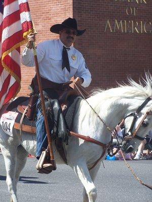 As former Monterey County Sheriff's Posse Captain riding Tioga.