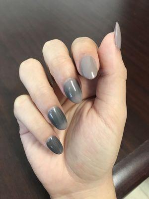 Acrylic tips w color change gel