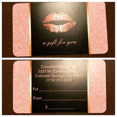 Gift cards available!!!