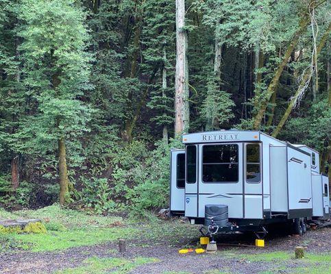 New travel trailer camping spot