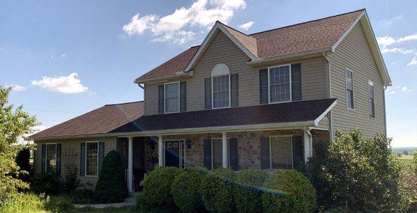 Roofing in Littlestown PA 17340 roof replacement approved and paid for by insurance thanks to our public adjusters.