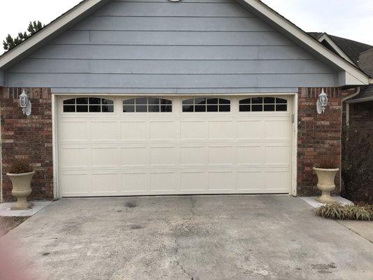 16x7 carriage style door with windows