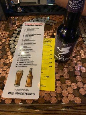 Great beer selection and friendly staff!! At Lindenhurst Lucky Penny's