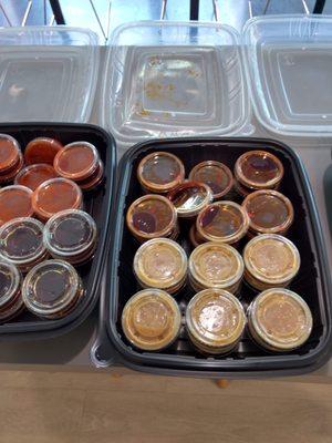 various salty and spicy sauces