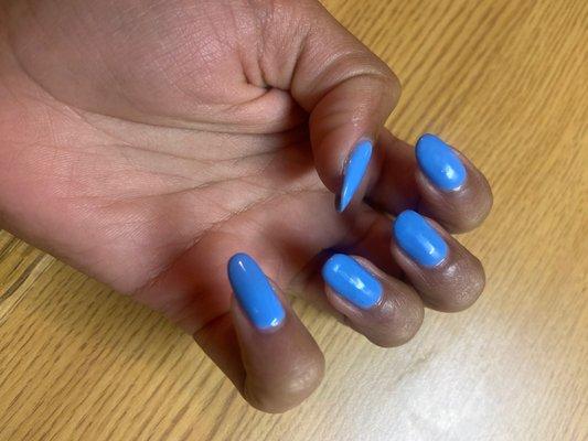 Blue gel.