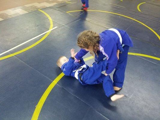 The littles getting in their training