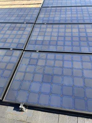 Solar panel cleaning