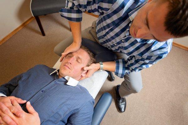 We use a unique form of cranial manipulation at ICE Clinics in Kennewick, WA