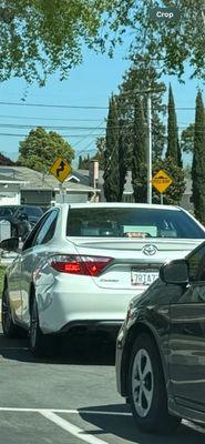 Close up of the old toyota