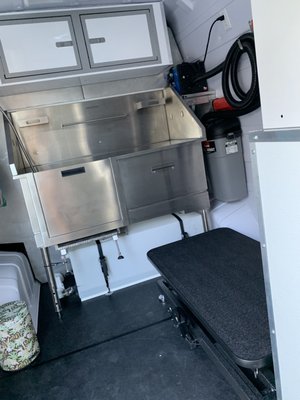 A look inside the mobile grooming van