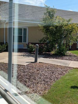 Courtyard outside the rehab facility