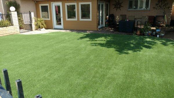 Looking SE from pool area towards back patio.