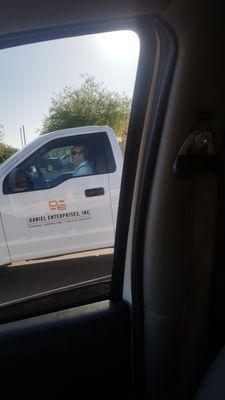 Picture of the driver  after calling the number and taking to the guy he was a total jerk I would never do business