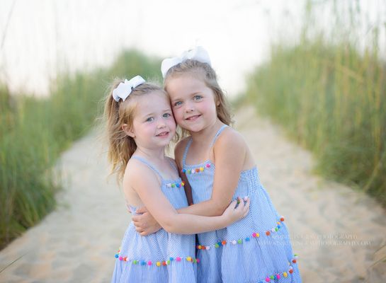 Sisters at the beach