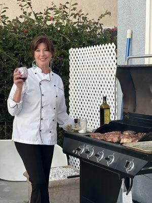 Chef Deanna at the grill!