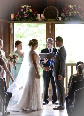 Indoor wedding site.