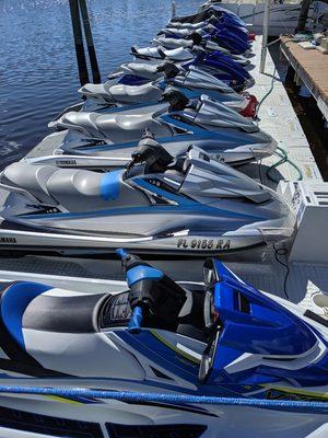 Beautiful fleet of Yamaha waverunners ready to rock and roll whenever you are!!!