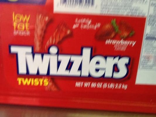 Twizzlers are in our famous "twister" snoball.