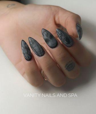 Nails Halloween 2023 . Nails stiletto black design