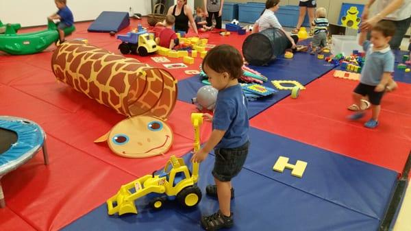 A class called Babies In Motion, affordable option during summer heat for indoor play