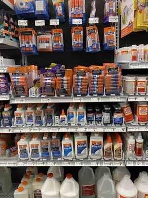 Really good glue aisle for scrapbooking and projects