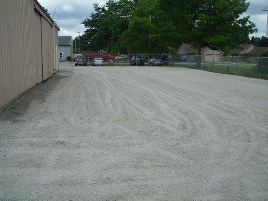 gravel parking area