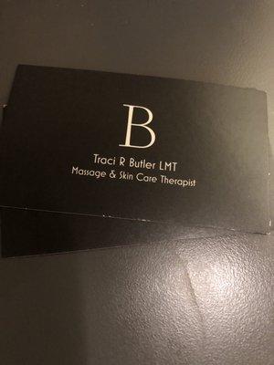 Therapist business card