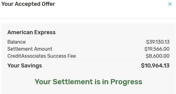 My first account settled for closer to 80% of the original amount enrolled was was much lower and they let the interest & fees rack up