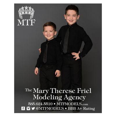 For information, casting and booking inquiries, please contact The Mary Therese Friel Modeling Agency at (585) 624-5510.