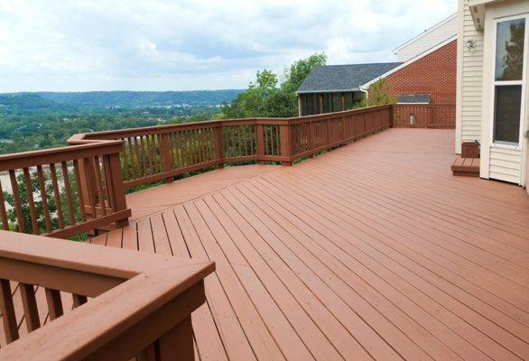 Deck with sand paint