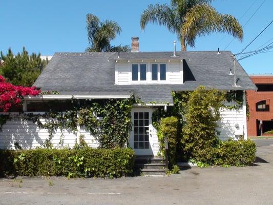 Vines are literally destroying this cottage home.  Rats and mice will have no problem getting in the damaged roof line.